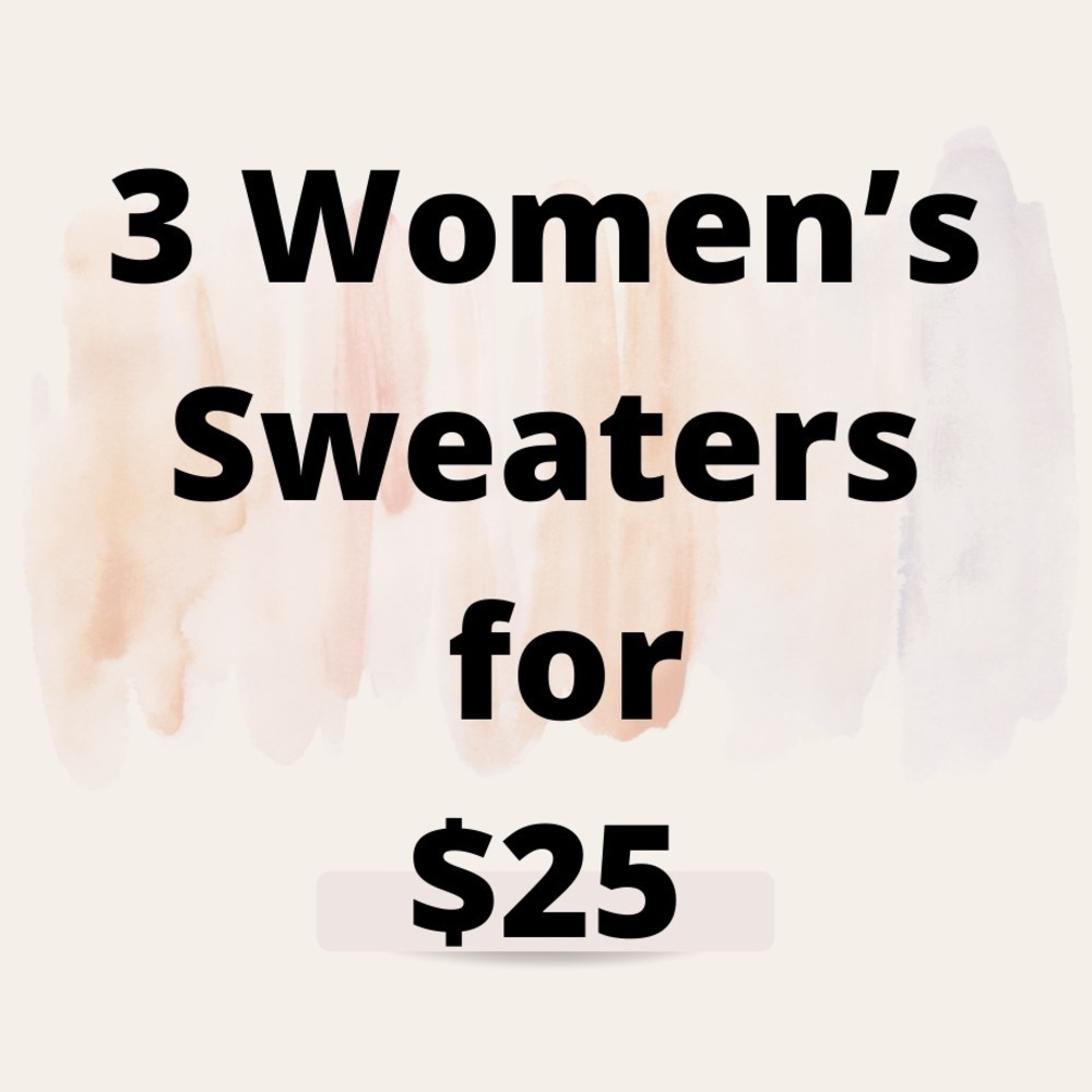 MYSTERY Box with 3 Women’s Sweaters